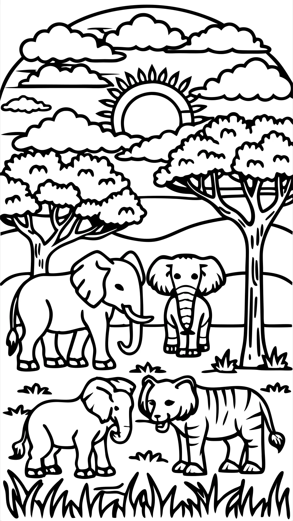 african animals coloring pages